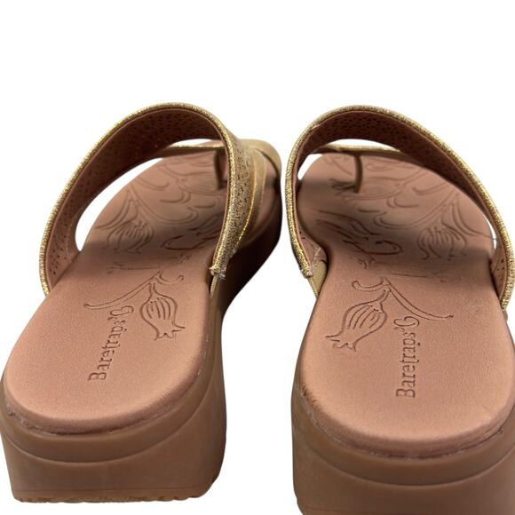 Baretraps Brett Gold Metallic Slide Comfort Lightweight Sandals Women's Size 6.5 - Picture 6 of 8